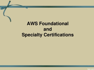 AW Specialty Certifications