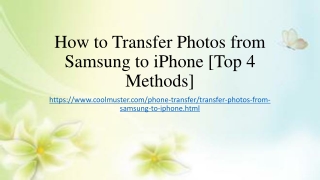 How to Transfer Photos from Samsung to iPhone in 4 Ways