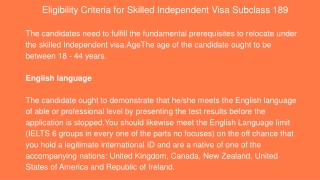 Skilled Independent Visa Subclass 189 | Visa Subclass 189