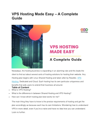 VPS Hosting Made Easy – A Complete Guide