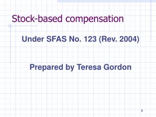 Fas 123r stock options