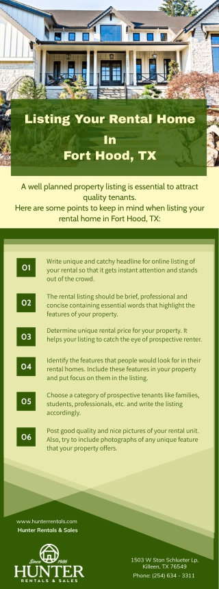 Listing Your Rental Home In Fort Hood, TX