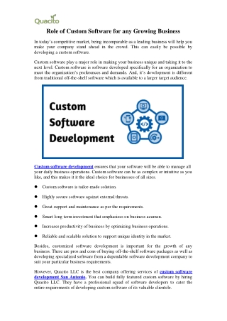 Custom Software Development in San Antonio