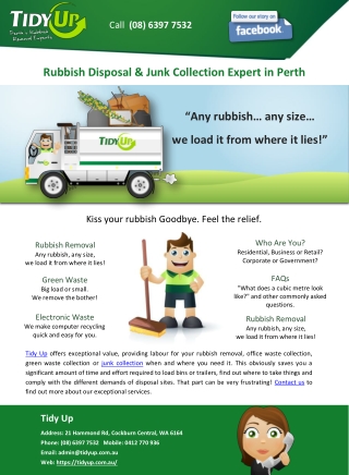 Rubbish Disposal & Junk Collection Expert in Perth