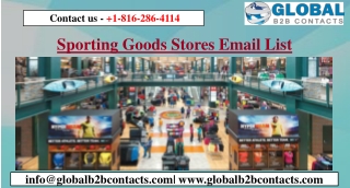Sporting Goods Stores Email List