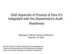 DoD Appendix A Process How It s Integrated with the Department s Audit Readiness