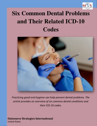Six Common Dental Problems and Their Related ICD-10 Codes