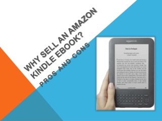 Why Sell an Amazon Kindle eBook:Pros and Cons