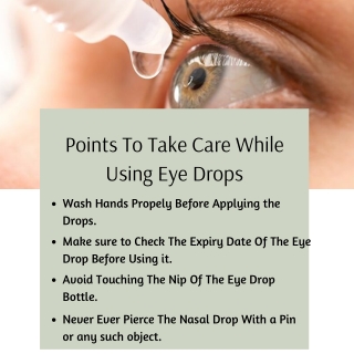Learn some useful tips while using eye drops.