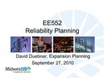 EE552 Reliability Planning