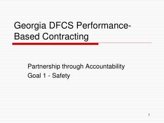 Georgia DFCS Performance-Based Contracting