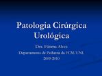 Patologia Cir rgica Urol gica