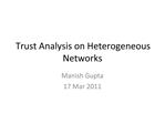 Trust Analysis on Heterogeneous Networks