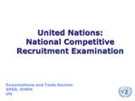 United Nations: National Competitive Recruitment Examination