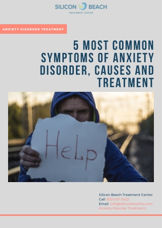 5 Most Common Symptoms Of Anxiety Disorder, Causes And Treatment