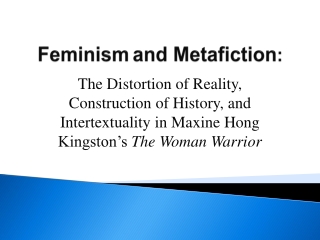 Feminism and Metafiction :
