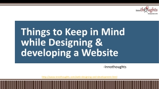 Check these points you should remember while developing and designing a website | Innothoughts