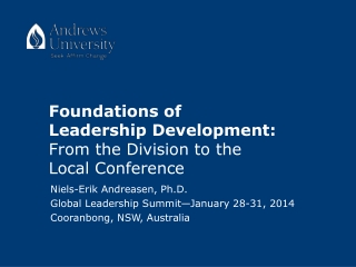 Foundations of Leadership Development: From the Division to the Local Conference