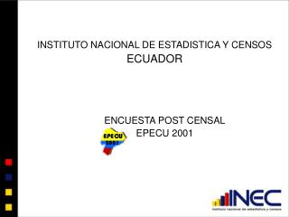 INSTITUTO NACIONAL DE ESTADISTICA Y CENSOS ECUADOR