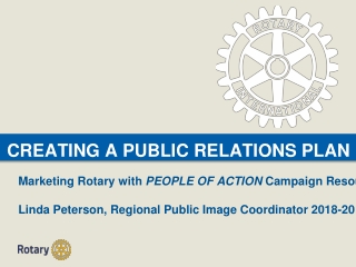 CREATING A PUBLIC RELATIONS PLAN