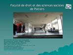 Facult de droit et des sciences sociales de Poitiers