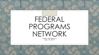 Federal Programs Network