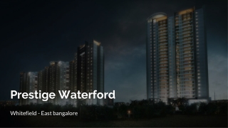 Prestige Group 2 BHK Apartments in Bangalore Waterford
