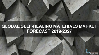 Self-Healing materials market | Global Trends, Size, Forecast 2019-2027