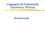 Linguagens de Programa o Conceitos e T cnicas