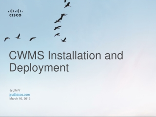 CWMS Installation and Deployment