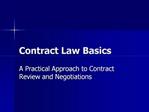 Contract Law Basics