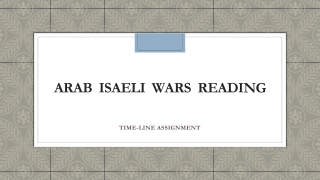 ARAB ISAELI WARS READING