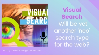 Visual Search: Will be yet another ‘neo’ search type for the web?