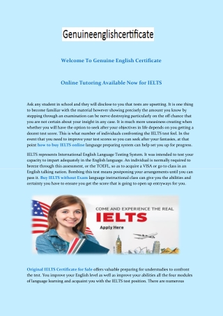 Online Tutoring Available Now for IELTS