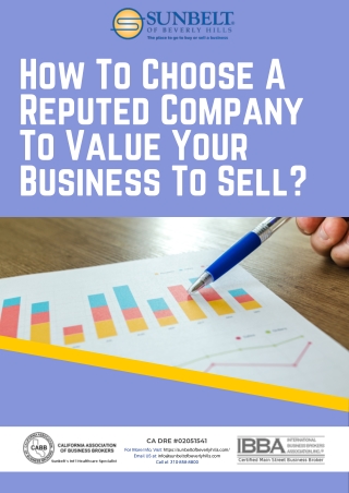 How To Choose A Reputed Company To Value Your Business To Sell?