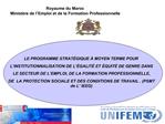 Royaume du Maroc Minist re de l Emploi et de la Formation Professionnelle