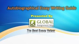 Guide to Write an Autobiographical Essay