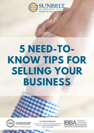 5 Need-to-know Tips for Selling Your Business