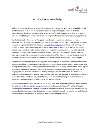 Architecture of Web design