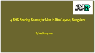 4 BHK Sharing Rooms for Men in Btm Layout Bangalore
