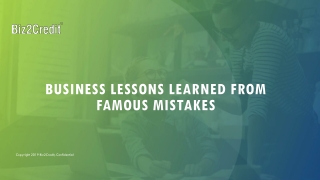 Business Lessons Learned from Famous Mistakes