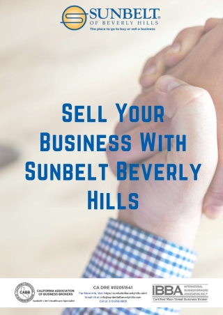 Sell Your Business With Sunbelt of Beverly Hills