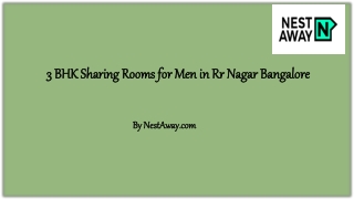 Sharing Rooms for Men in Rr Nagar Bangalore
