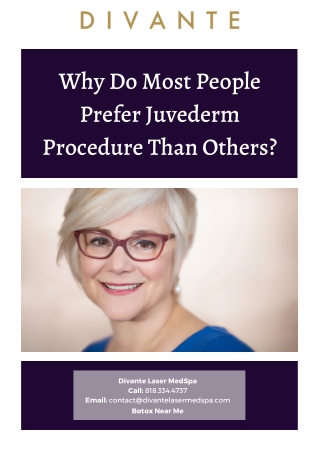 Why Do Most People Prefer Juvederm Procedure Than Others?