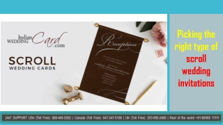Picking the right type of scroll wedding invitations