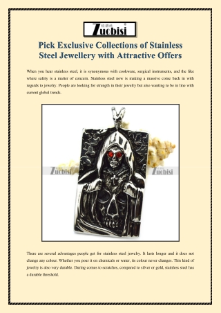 Pick Exclusive Collections of Stainless Steel Jewellery with Attractive Offers