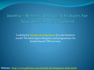 Joomla – Benefits And Great Features For Your Webs