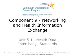 Component 9 - Networking and Health Information Exchange