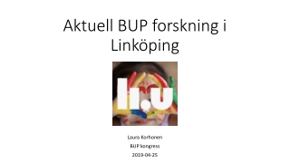 Aktuell BUP forskning i Linköping
