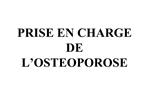 PRISE EN CHARGE DE L OSTEOPOROSE